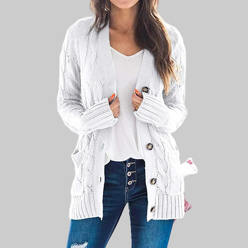 Romy – Button Down Knit Cardigan | Long Sleeve Relaxed Fit