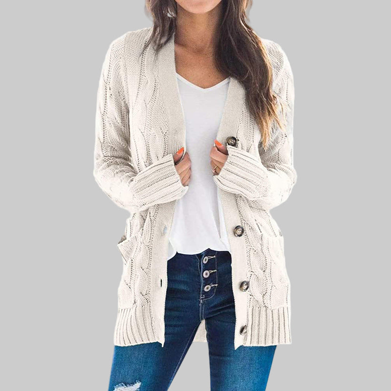 Romy – Button Down Knit Cardigan | Long Sleeve Relaxed Fit