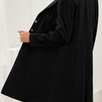 Hannah – Tailored Long Coat | Lapel Collar & Button Front for Winter