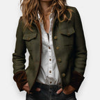 Theodora – Herringbone Tweed Jacket | Structured Everyday Elegance