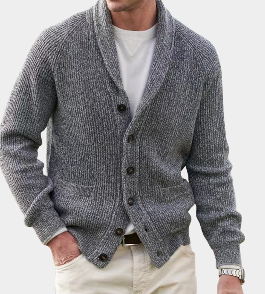 Roman – Shawl Collar Cardigan | Warm Chunky Knit Layer