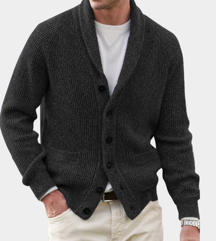 Roman – Shawl Collar Cardigan | Warm Chunky Knit Layer