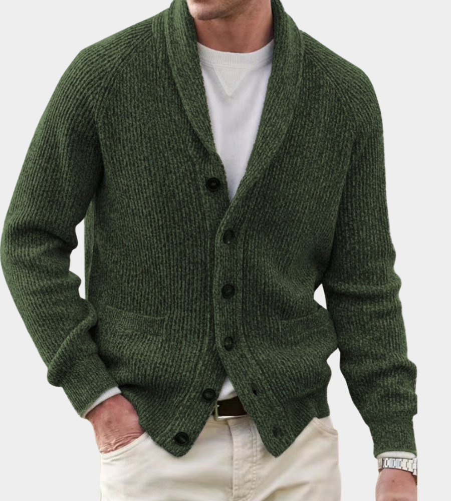 Roman – Shawl Collar Cardigan | Warm Chunky Knit Layer