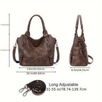 Marcella – Faux Leather Shoulder Bag | Zip Top with Adjustable Strap