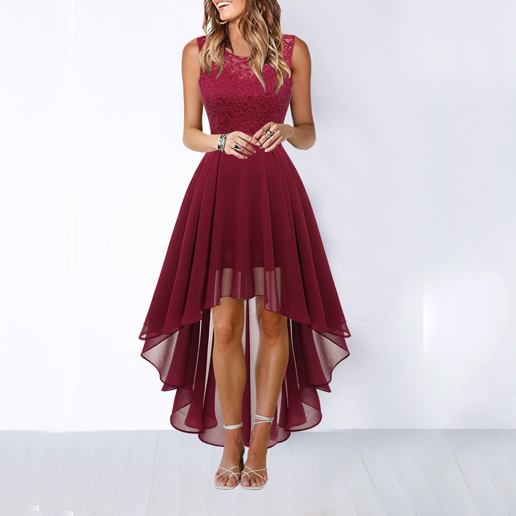 Women's High Low Evening Dress | Sleeveless Party & Wedding Guest
