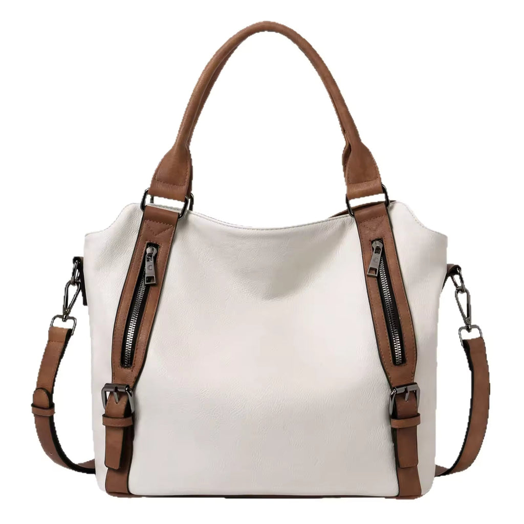 Marcella – Faux Leather Shoulder Bag | Zip Top with Adjustable Strap