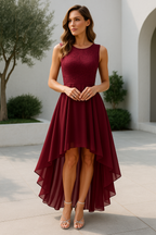 Women's High Low Evening Dress | Sleeveless Party & Wedding Guest