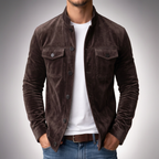 Freddie – Classic Suede Jacket | Structured Fit with Chest Pockets