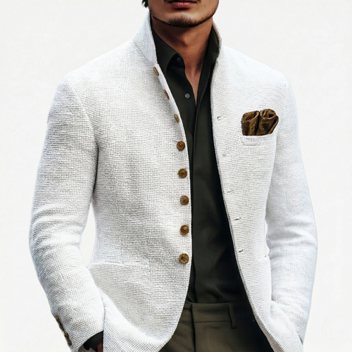 Alaric – Classic Single-Breasted Blazer | Textured Smart-Casual Weave