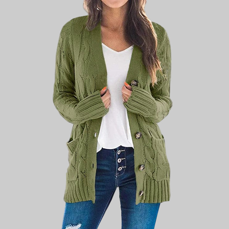 Romy – Button Down Knit Cardigan | Long Sleeve Relaxed Fit
