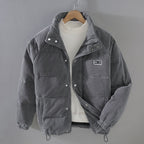 Ryan – Corduroy Full-Zip Jacket | Winter Layer with Deep Pockets