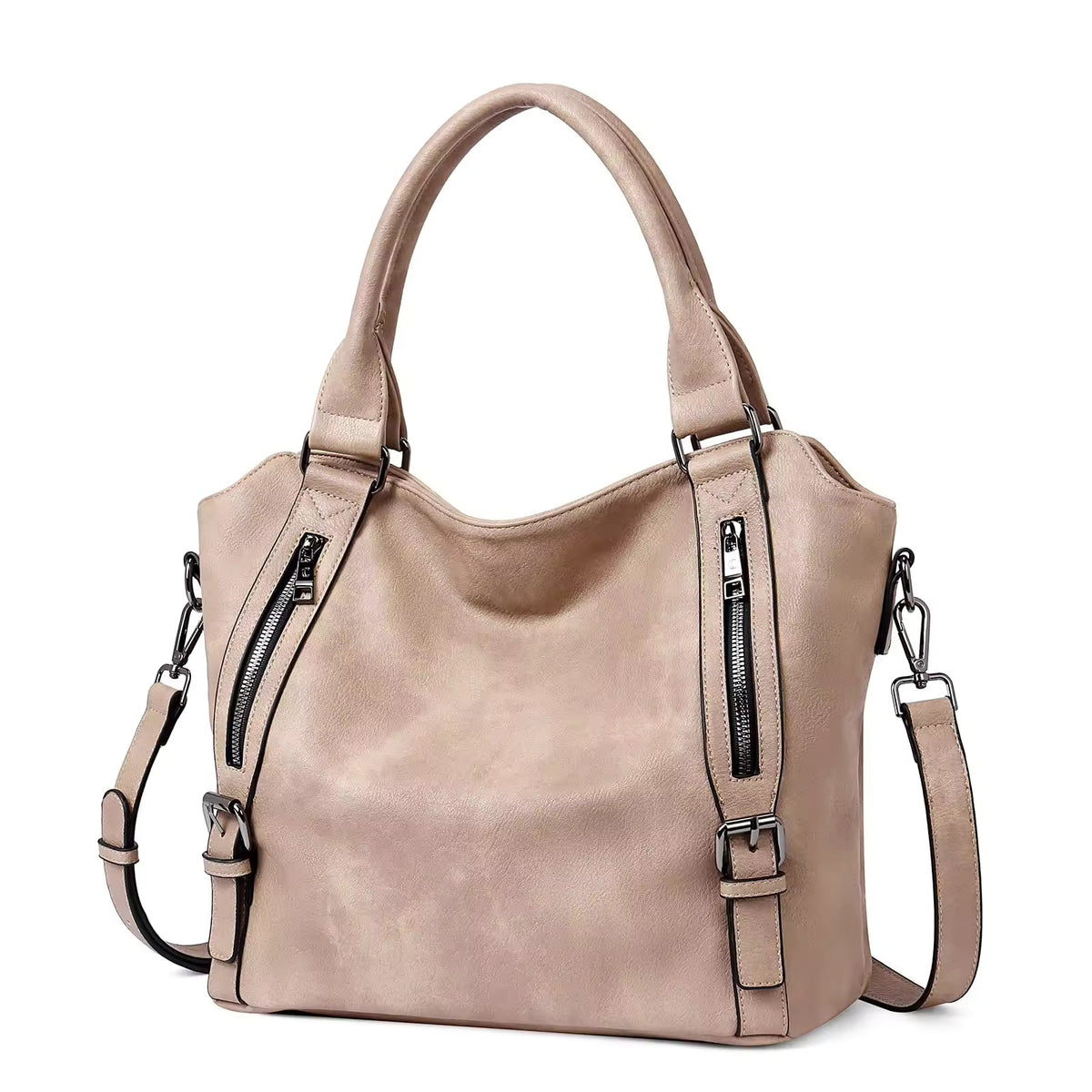 Marcella – Faux Leather Shoulder Bag | Zip Top with Adjustable Strap