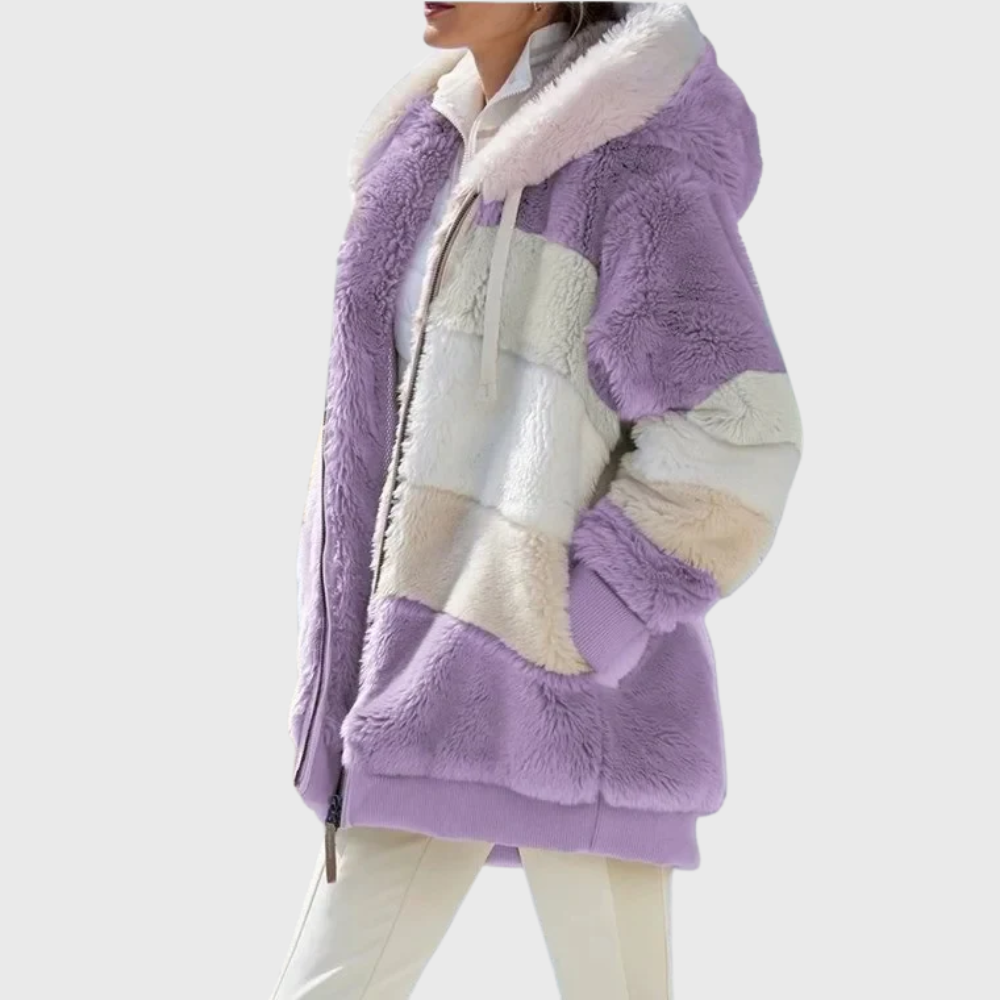Sofia – Faux Fur Hooded Puffer Jacket | Zip Up Winter Layer