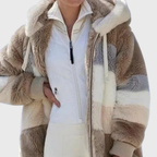 Sofia – Faux Fur Hooded Puffer Jacket | Zip Up Winter Layer