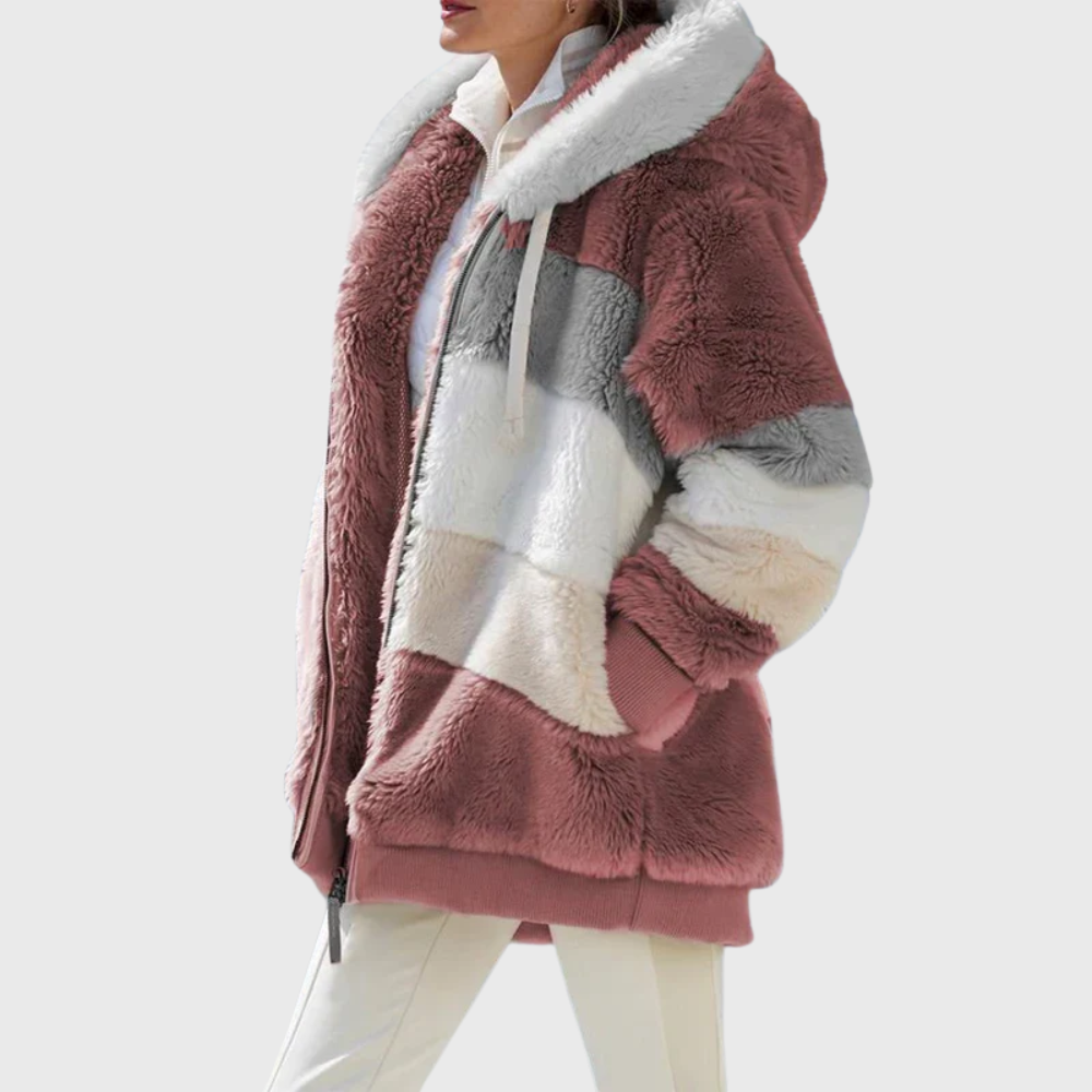 Sofia – Faux Fur Hooded Puffer Jacket | Zip Up Winter Layer