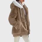 Sofia – Faux Fur Hooded Puffer Jacket | Zip Up Winter Layer