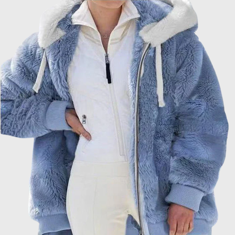 Sofia – Faux Fur Hooded Puffer Jacket | Zip Up Winter Layer