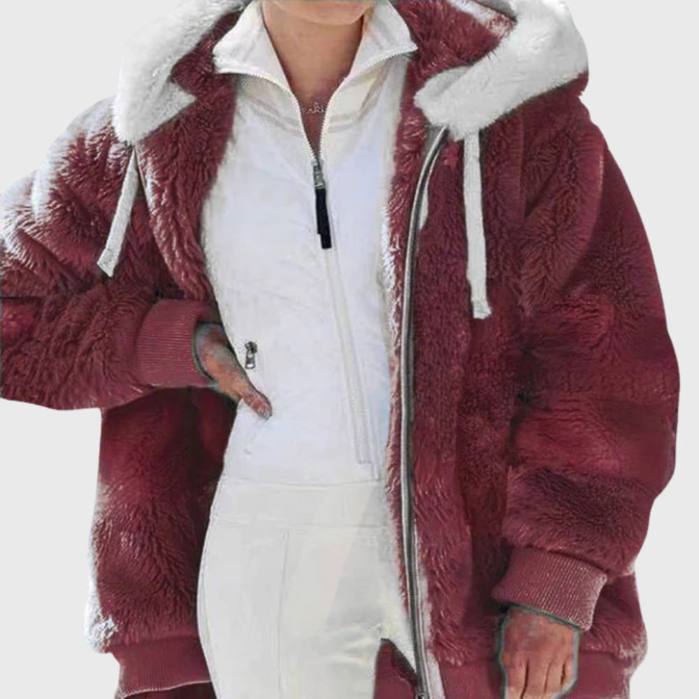 Sofia – Faux Fur Hooded Puffer Jacket | Zip Up Winter Layer