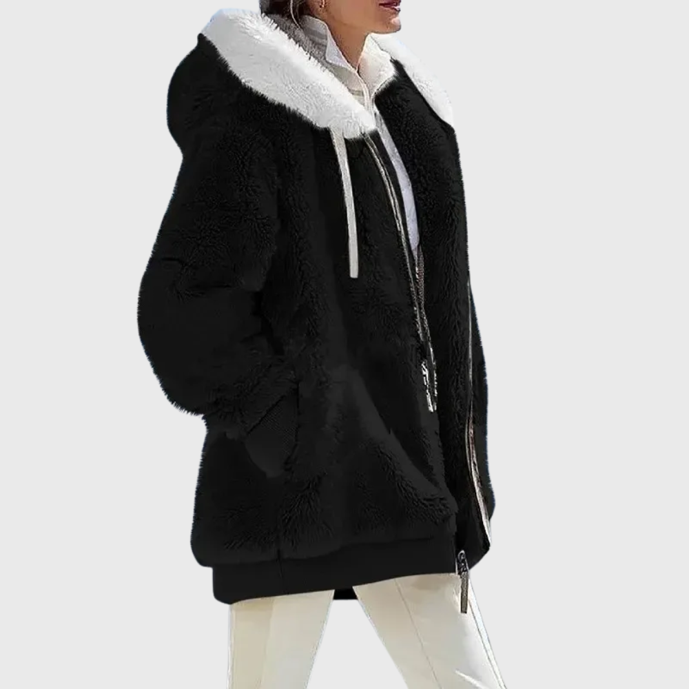 Sofia – Faux Fur Hooded Puffer Jacket | Zip Up Winter Layer