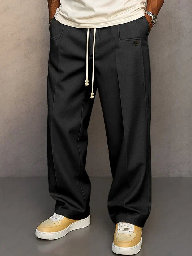 Jason – Adjustable Drawstring Pants | Straight-Leg Everyday Fit