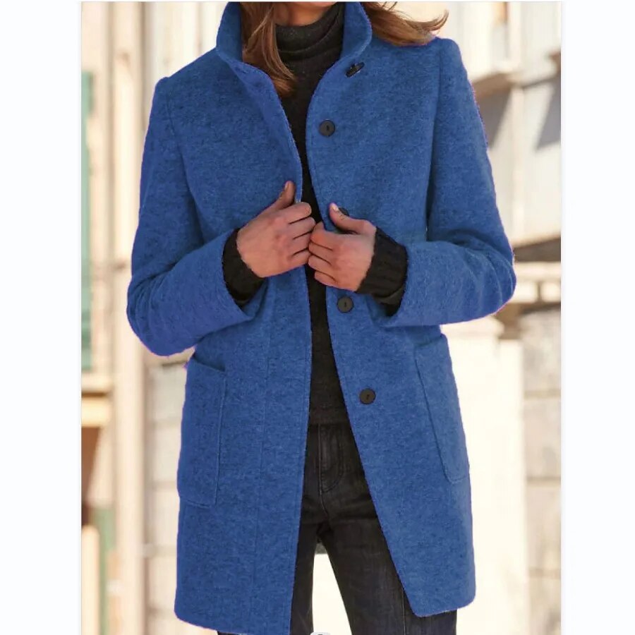 Margaux – Women's Wool Blend Winter Coat | Tailored Fit for Layering