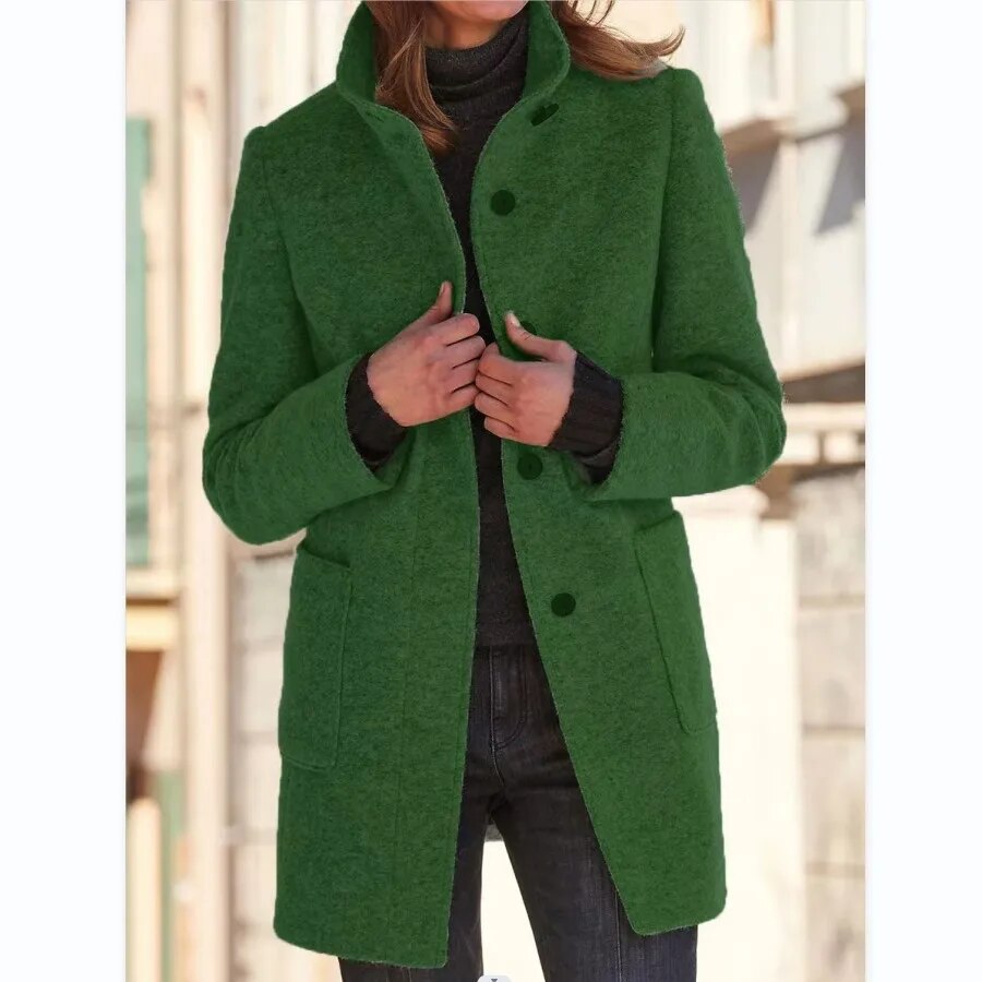 Margaux – Women's Wool Blend Winter Coat | Tailored Fit for Layering