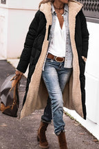 Maya – Long Cozy Coat | Double-Sided Teddy-Lined Layer