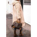 Maya – Long Cozy Coat | Double-Sided Teddy-Lined Layer