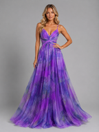 Women's Floral Chiffon V-Neck Maxi Dress | Wedding Guest & Summer