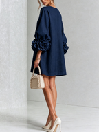 Saralyn – Puff Sleeve Mini Dress | Rose Cuffs & Button Front