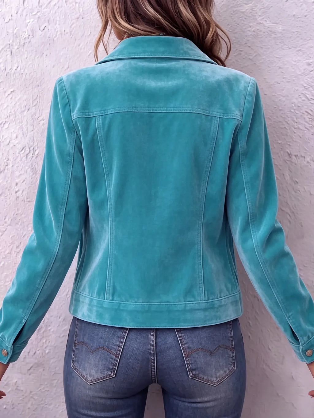 Delphine – Vintage Wash Button Up Jacket | Classic Cut, Chest Pockets