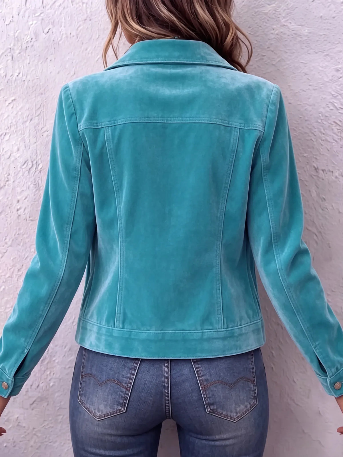 Delphine – Vintage Wash Button Up Jacket | Classic Cut, Chest Pockets