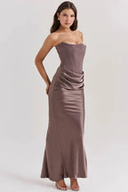 Cassandra – Strapless Satin Corset Gown