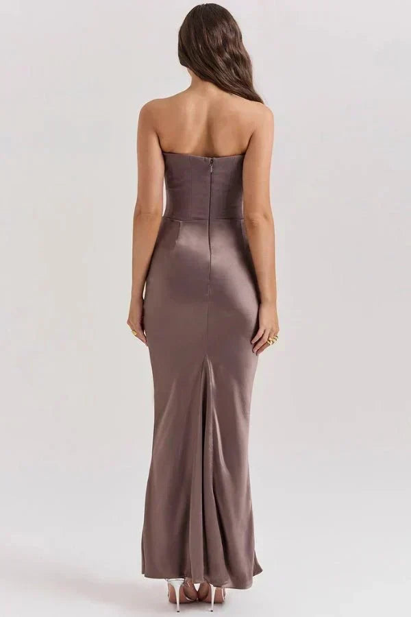 Cassandra – Strapless Satin Corset Gown