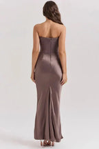 Cassandra – Strapless Satin Corset Gown