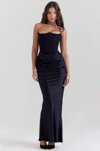 Cassandra – Strapless Satin Corset Gown