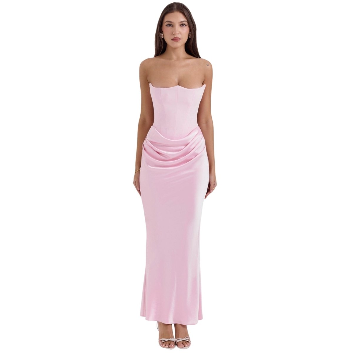 Cassandra – Strapless Satin Corset Gown