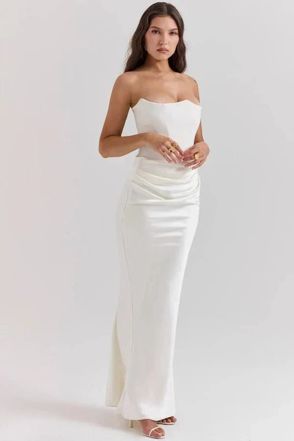Cassandra – Strapless Satin Corset Gown