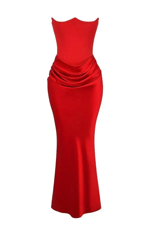 Cassandra – Strapless Satin Corset Gown