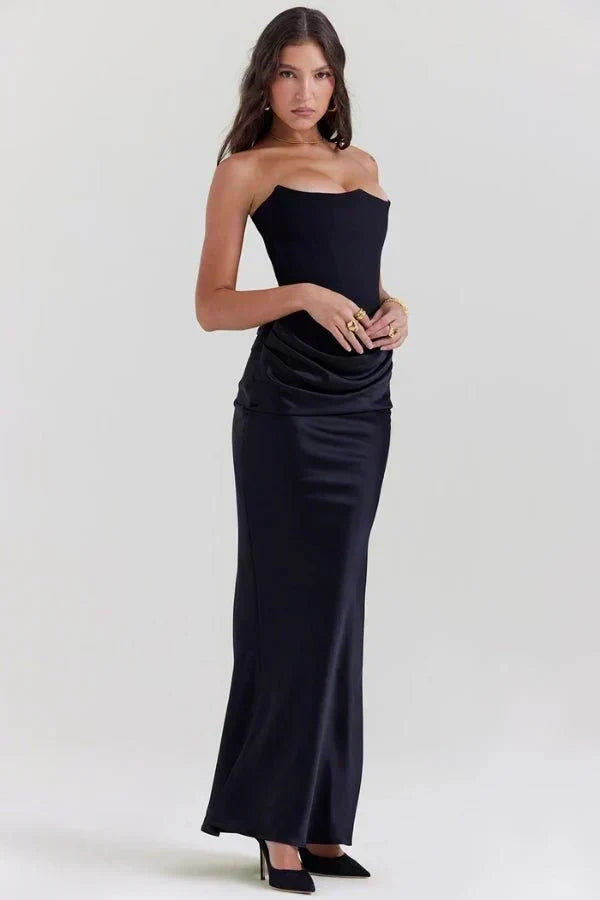 Cassandra – Strapless Satin Corset Gown