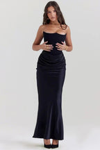 Cassandra – Strapless Satin Corset Gown