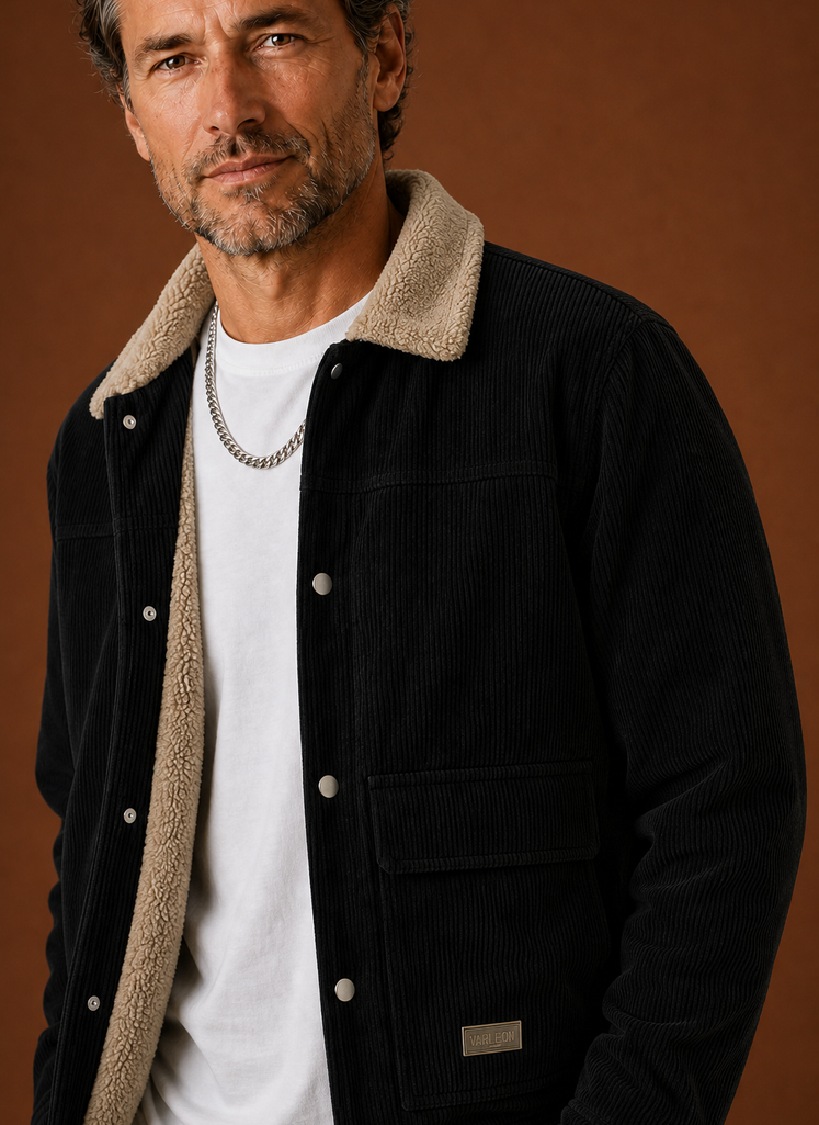 Areleon – Corduroy Sherpa-Lined Winter Jacket | Cozy Layer