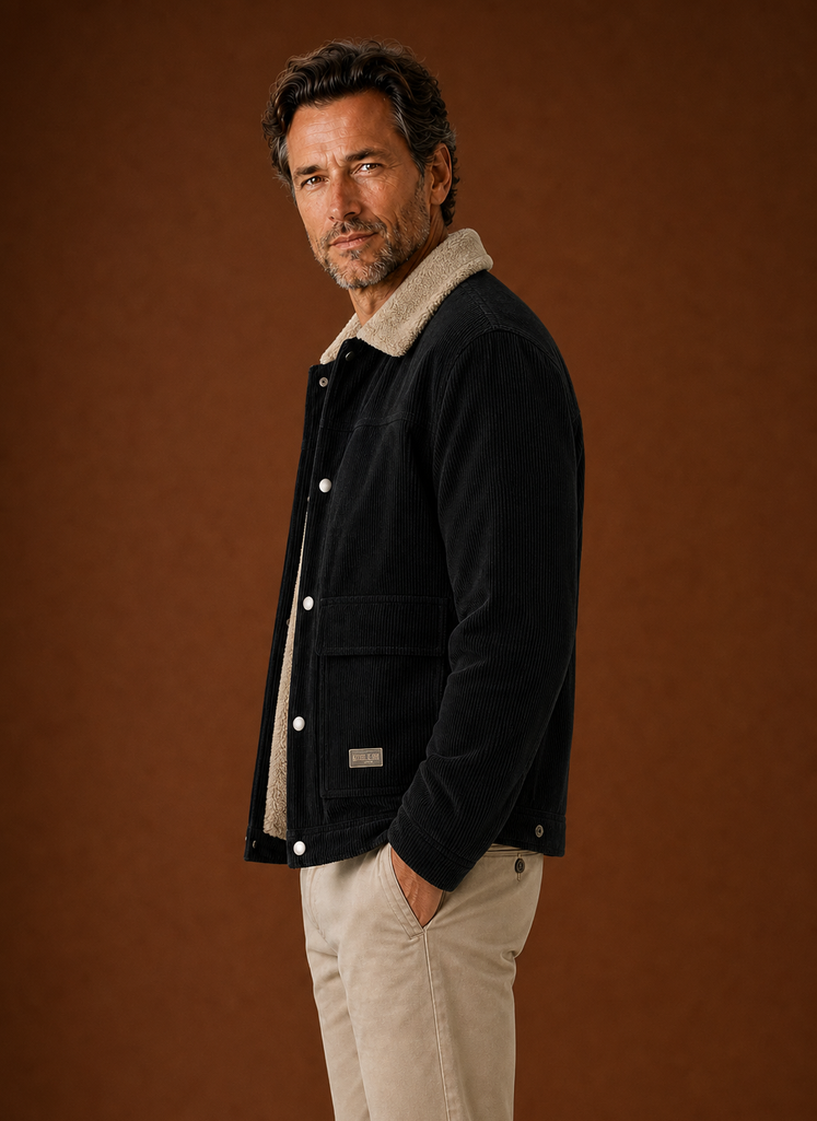 Areleon – Corduroy Sherpa-Lined Winter Jacket | Cozy Layer