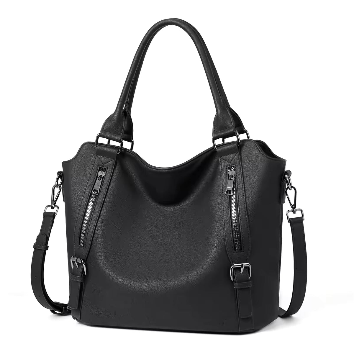 Marcella – Faux Leather Shoulder Bag | Zip Top with Adjustable Strap