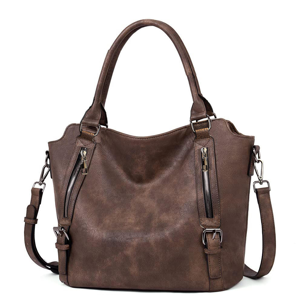 Marcella – Faux Leather Shoulder Bag | Zip Top with Adjustable Strap