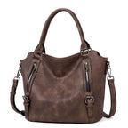 Marcella – Faux Leather Shoulder Bag | Zip Top with Adjustable Strap