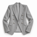 Marceline – Double-Breasted Blazer | Gold Button Tailored Layer