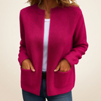 Maeve – Soft Knit Zip-Up Cardigan | Relaxed Fit with Pockets