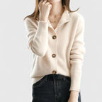 Adele – Refined Collared Cardigan | Soft Everyday Layer