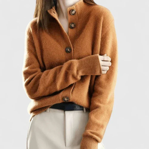 Adele – Refined Collared Cardigan | Soft Everyday Layer